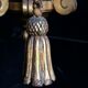 Golden wood chandelier
