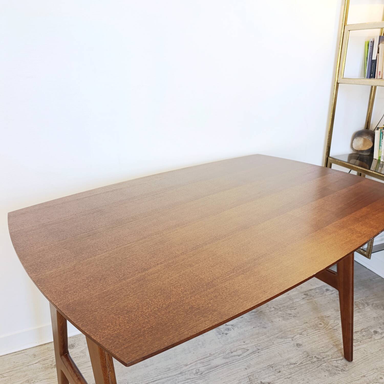 Danish high table in walnut, recently made.
