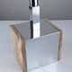 Travertine Marble and Chrome Table Lamp, 1960s