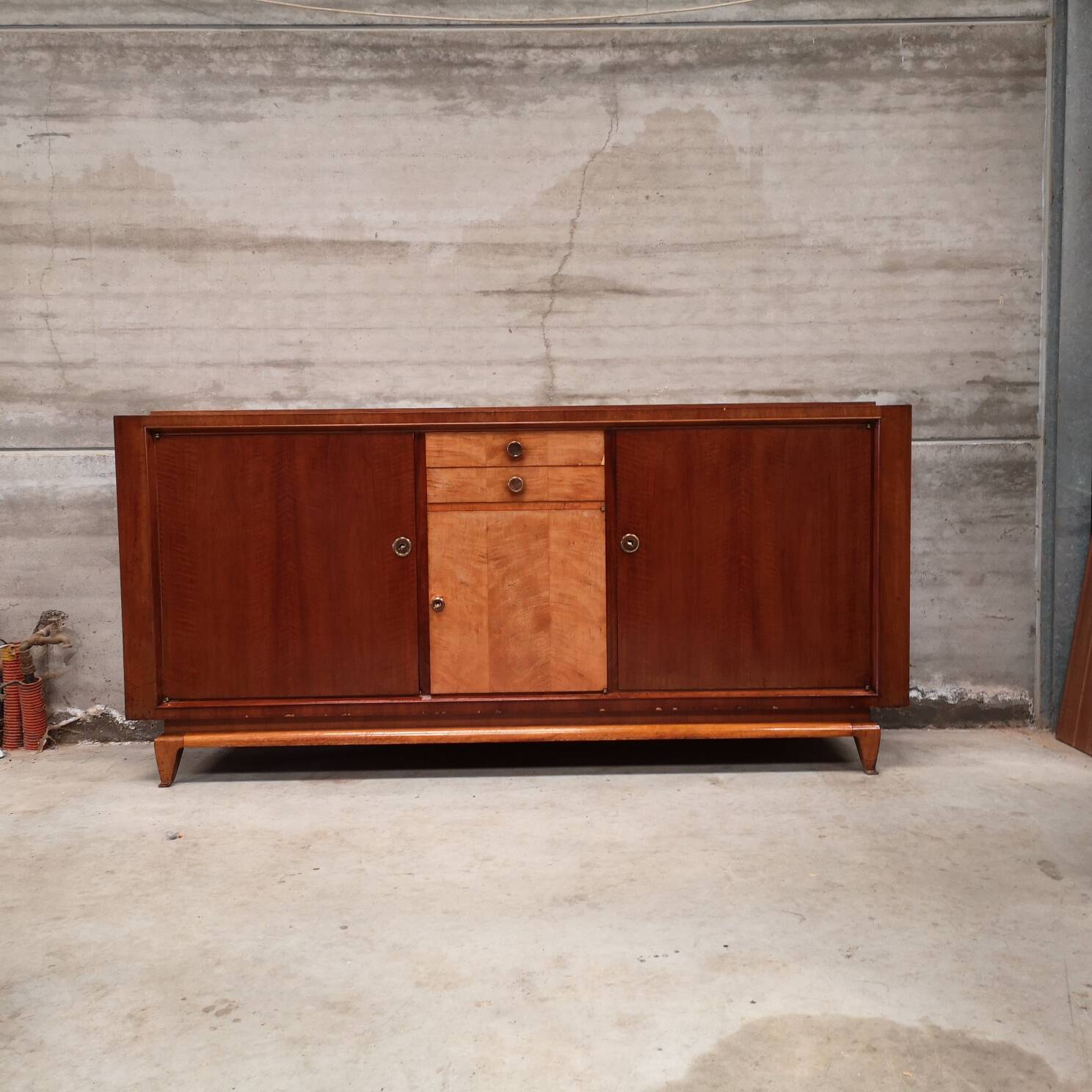 art deco lemon walnut sideboard sideboard 1940