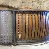 Large steel and wood counter bar