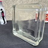 Empty pocket glass brick Lumax rare large model low vintage 60s