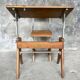 Adjustable Modernists desk and children's chair - Ets. Levant & Godefroy - design 1950