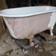 Old cast iron bathtub