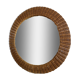 round woven rattan mirror, 1960s