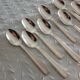 12 moka spoons in silver metal art deco