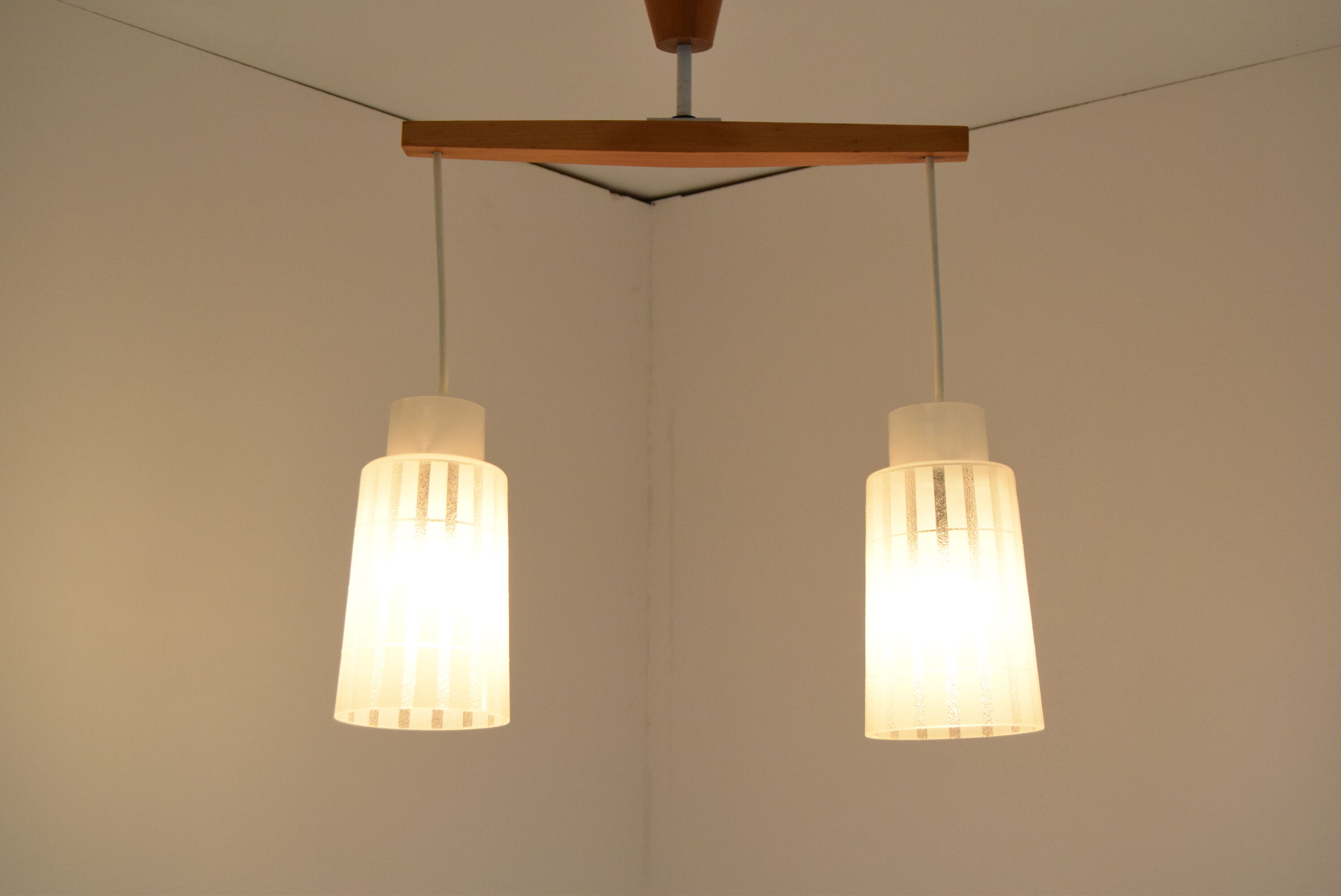 Mid-century Chandelier by Drevo Humpolec,1970's.