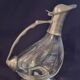 Wine carafe, duck design, glass and metal A553