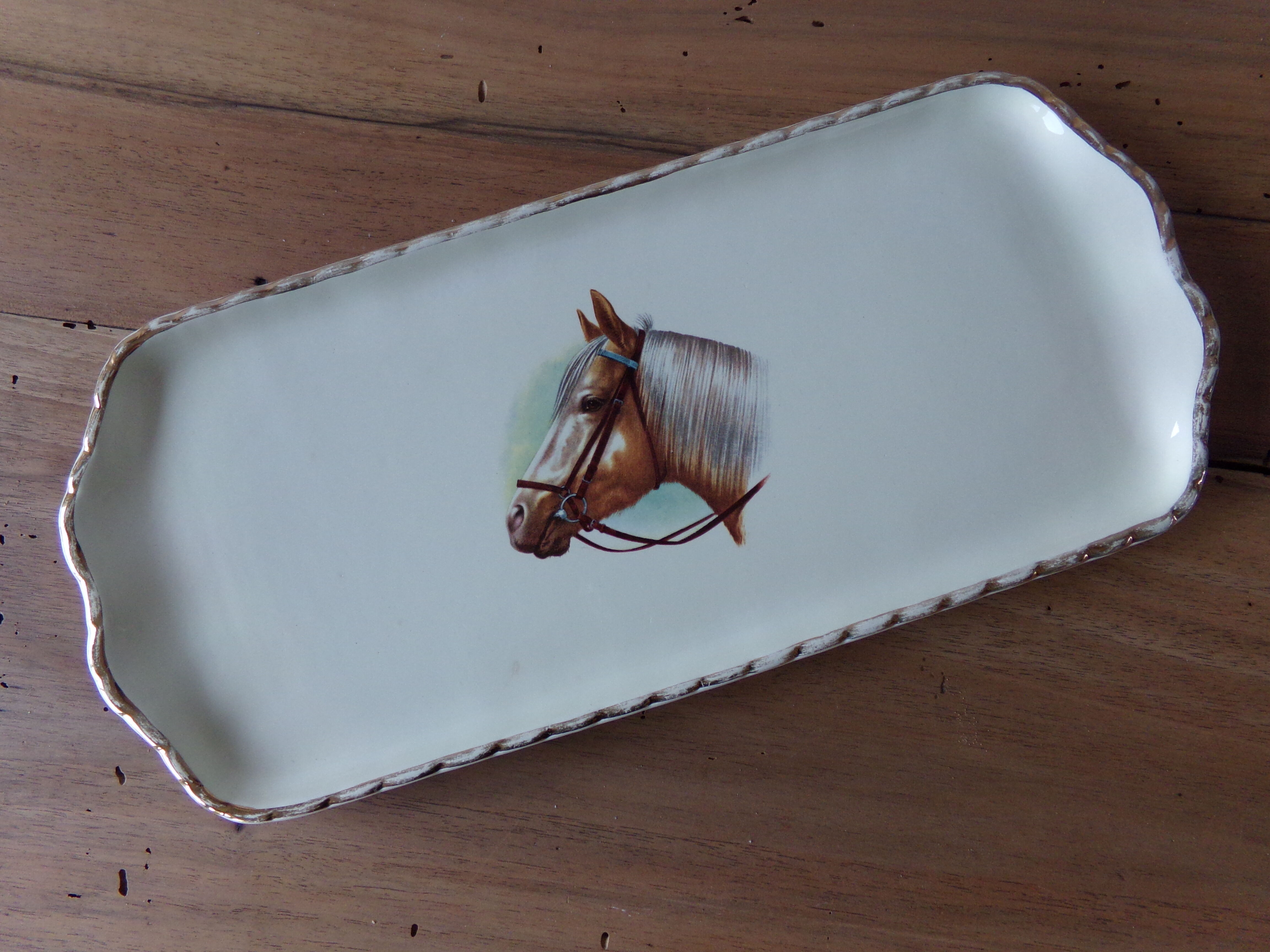 Cake dish platter in Salins earthenware