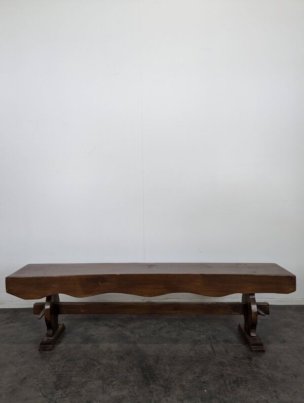 Banc rustique en chêne massif à clavette grand format