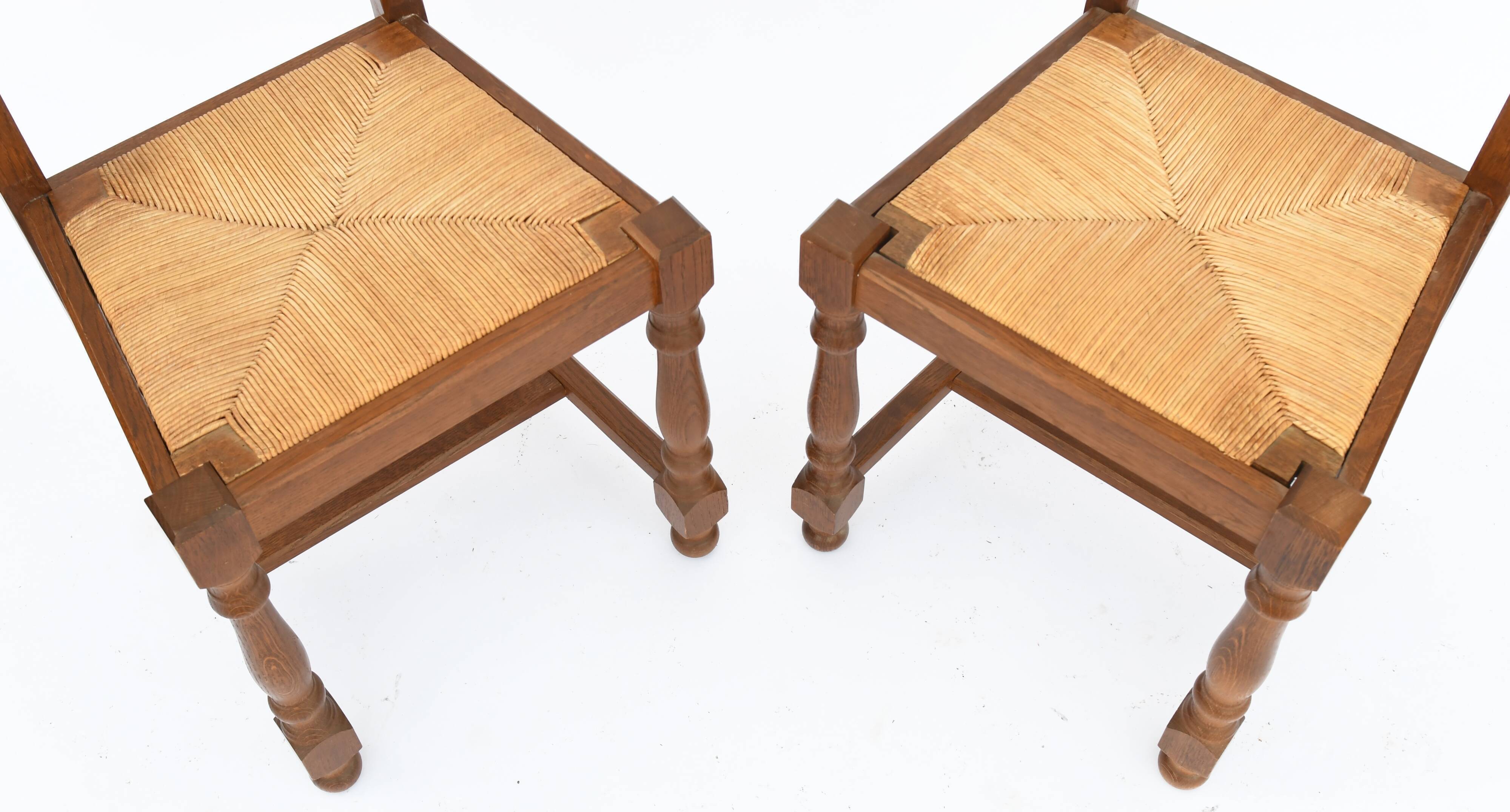 6 chaises paillées