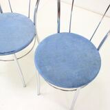 1980s Set of Four Chrome Dining Chairs, Italy