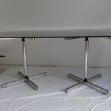 Table de salle à manger en verre des années 70