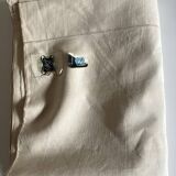 Linen canvas trousseau reserve sheet Le Bon Marché 1960