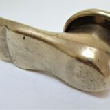 Anthropomorphic ashtray solid brass foot design 70s