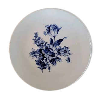 Assiette porcelaine de Limoges Motifs floral bleu