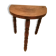 Tabouret tripode demi lune en bois massif
