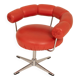 Vintage Swirl Chair in Orange Leatherette