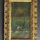 Small painting: oil on old canvas