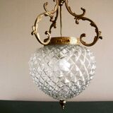 Lustre en verre ciselé