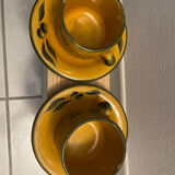Mugs with saucers