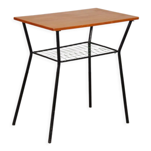 table vintage en métal - bois