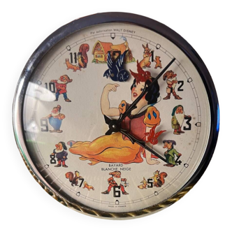 Snow white alarm clock bayard 1970