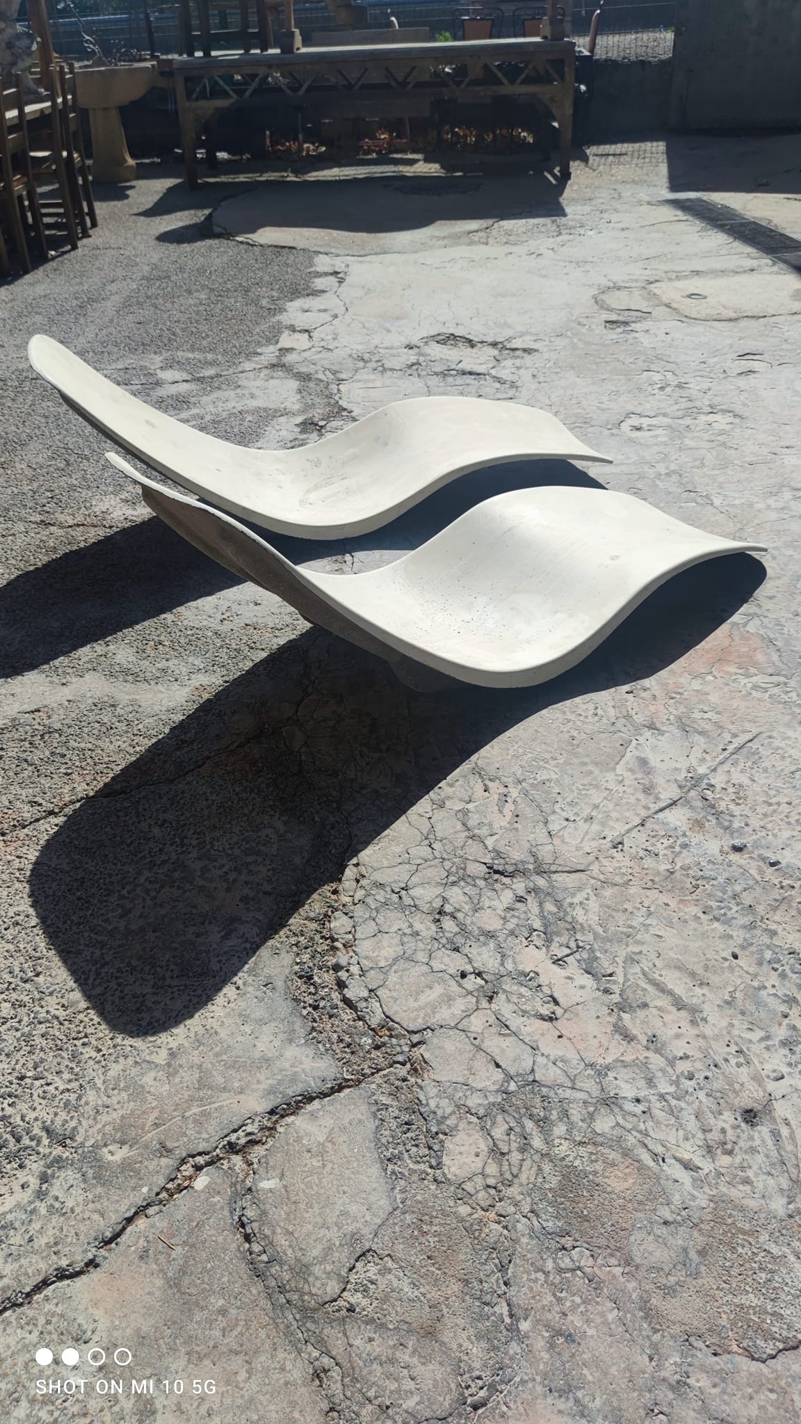 Sun lounger by Charles Zublena in polyester, circa 1960