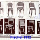 Bistro "terrace" chair by FISCHEL N°25 1/2 - 1929 - Rattan -