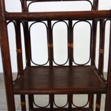 Small vintage bamboo and rattan bookcase