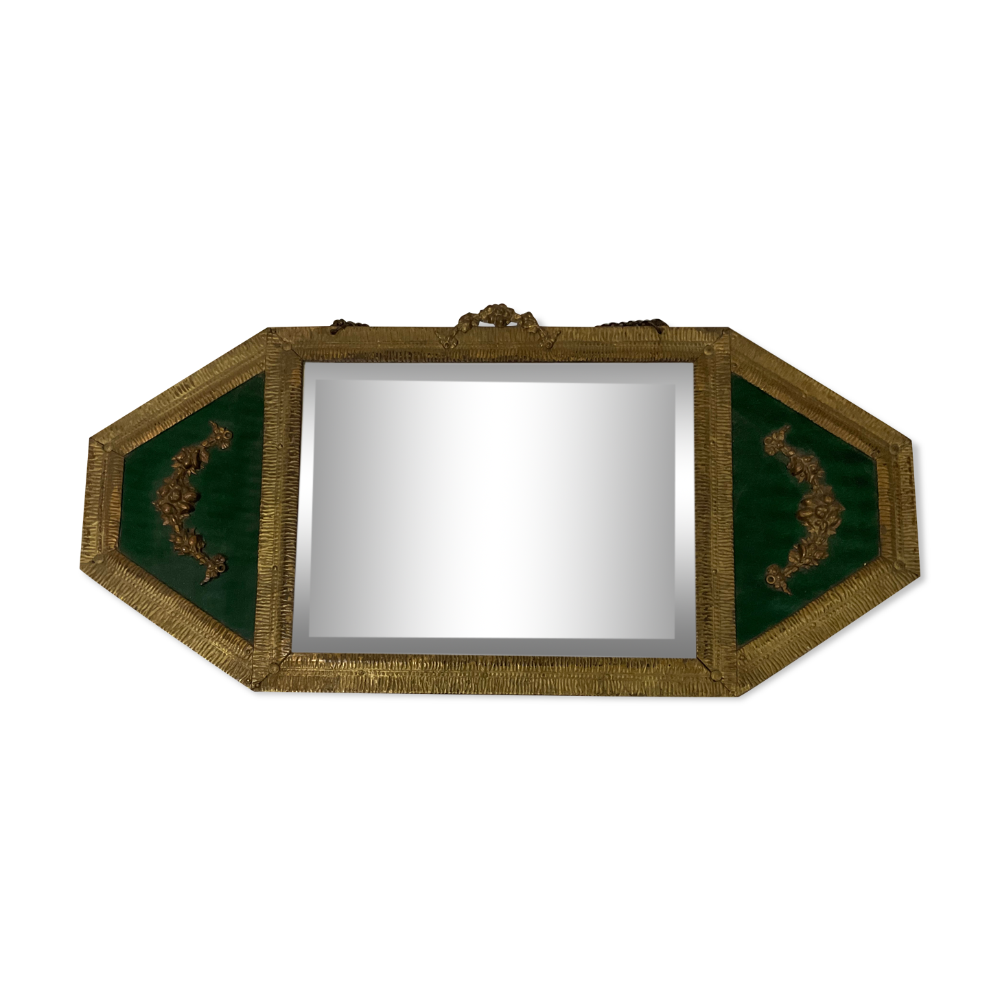 Miroir à pendant 1900 art nouveau décor Louis XV