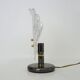 Foliage table lamp in glass and anthracite gray metal. 80 years