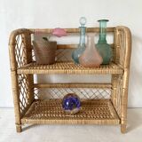 Vintage rattan shelf