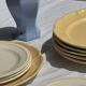 Set of 4 small vintage white dessert plates D21