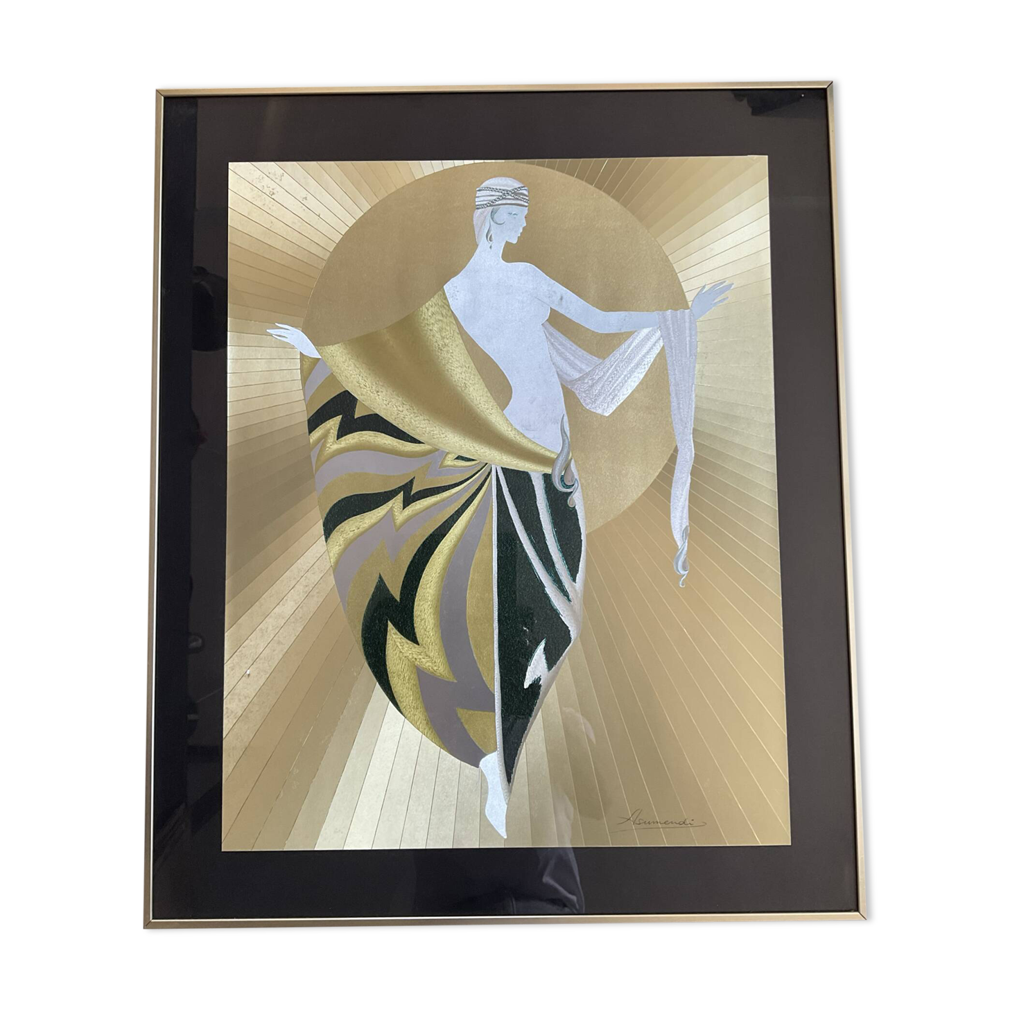 Vintage style Art Deco painting by Carlos Asumendi