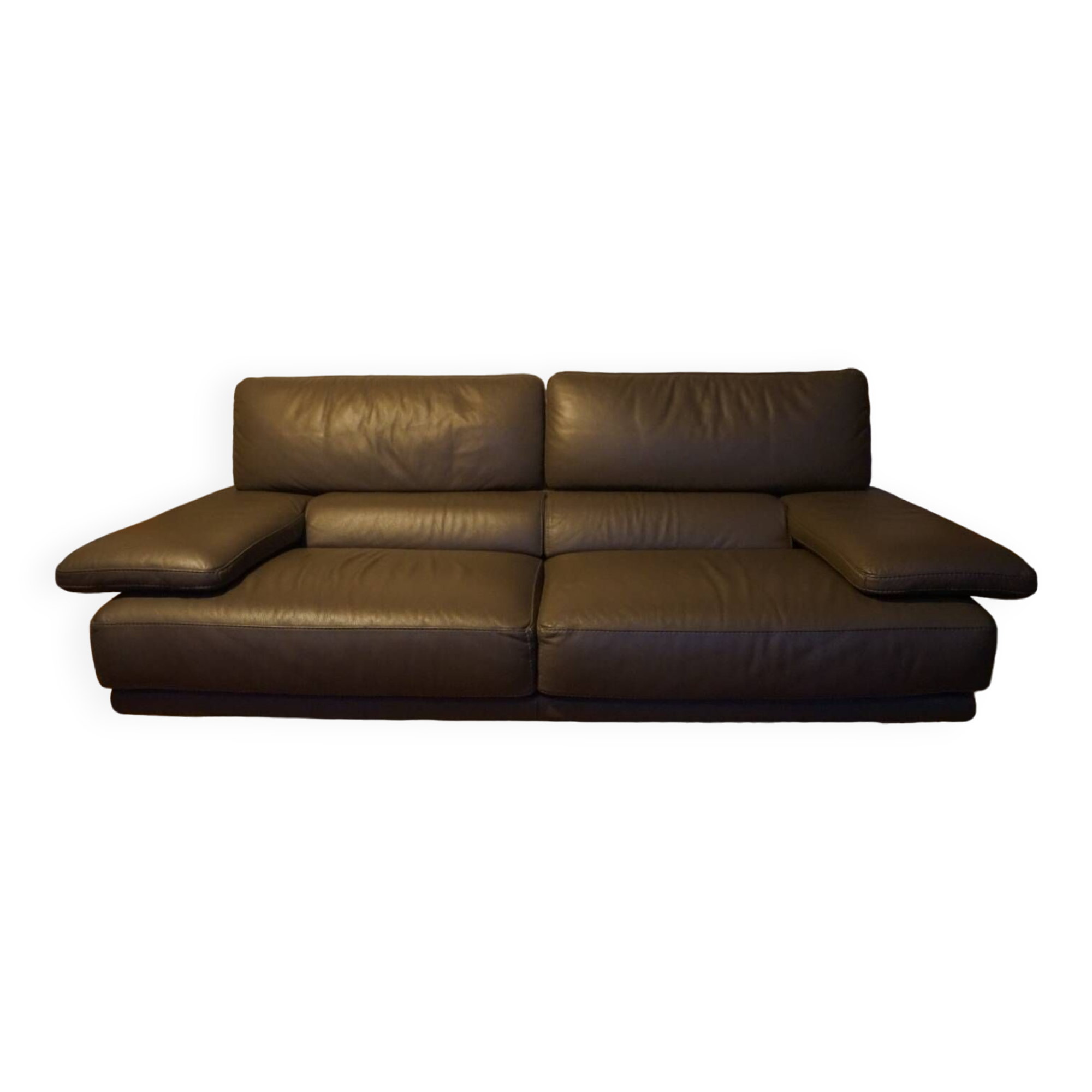 Canapé 3 Places Cuir Roche Bobois – Noir – Dimensions 90x70 Cm