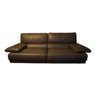 Roche Bobois 3-seater leather sofa