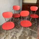 Red formica chairs