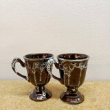 6 vintage mazagrans Sars Poterie