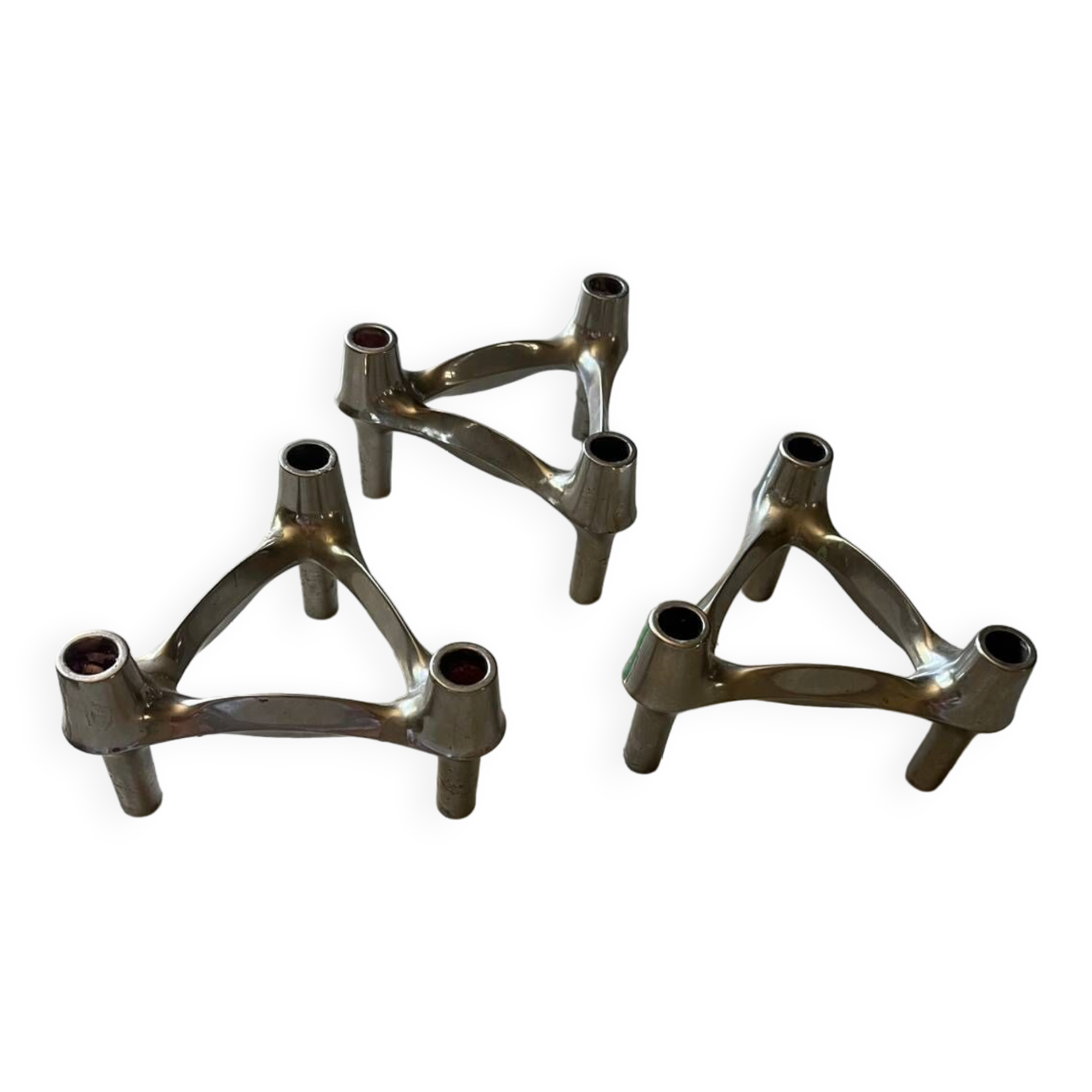 Set of 3 vintage Nagel candlesticks
