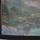 Hand painted painting, oil on fiberboard, signed, Czechoslovakia, 1960's.