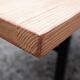 Table/Desk Model "Pirkka" solid pine top - black painted wooden legs Model from the 50's