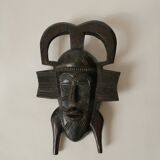 Wooden mask vintage tribal decoration African art Togo decorative object hand carved 1934