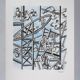 Fernand leger : les constructeurs (bleu), lithographie signée