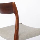 Set of 4 Niels Otto Møller Model 77 Chairs, Danish Mid Century Teak Dining