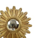 Small Sun Mirror Sunburst Mirror Gold Leaf Convex 24cm