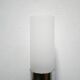 Pair of vintage metal and opaline wall lamps