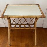 Rattan end table