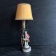 Antique porcelain marquis figurine lamp, 1940