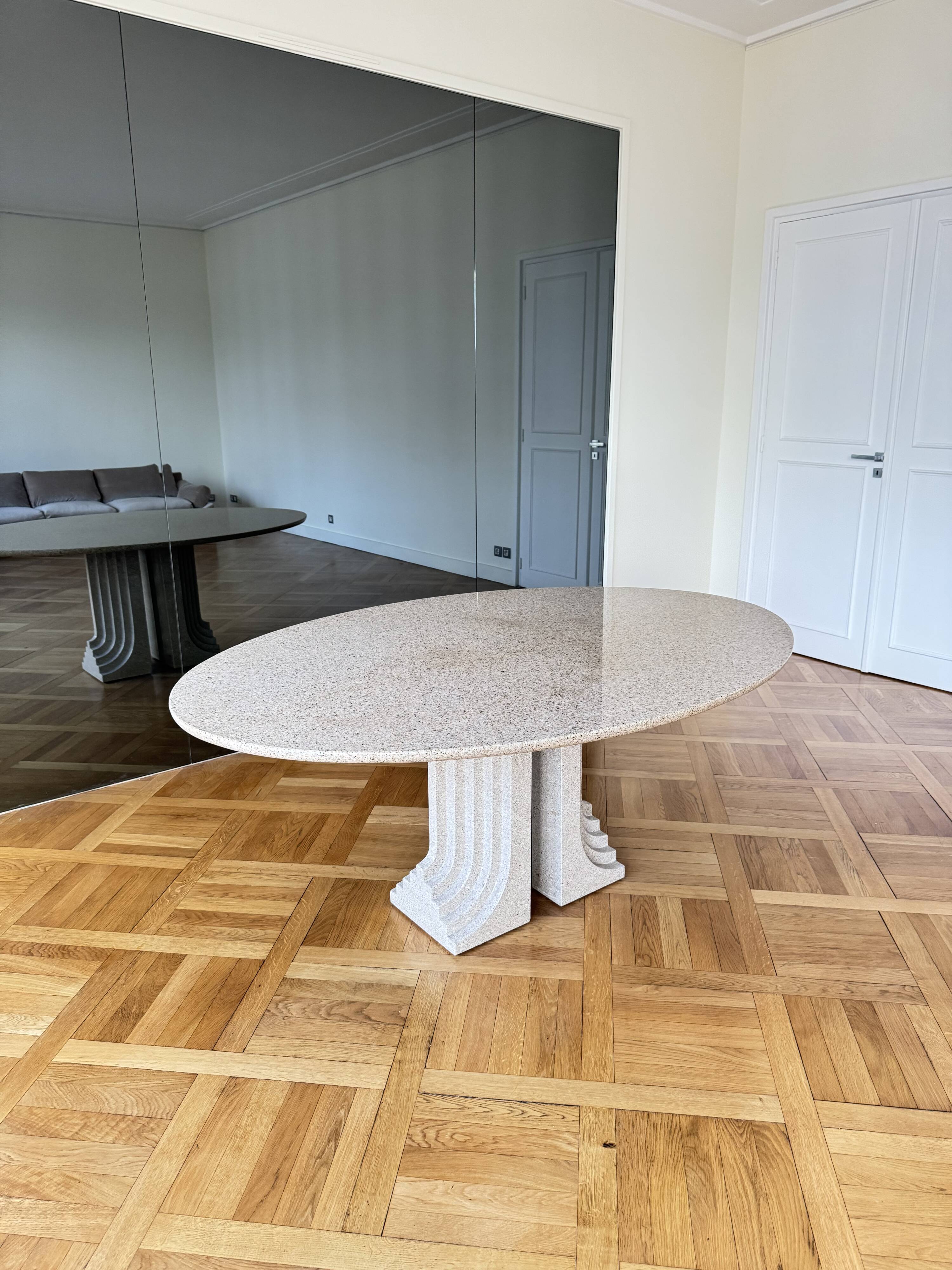 Table Granit Terrazzo, Plateau Oval